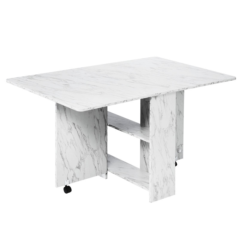 Wade Logan® Mccorkle Drop Leaf Trestle Dining Table & Reviews Wayfair